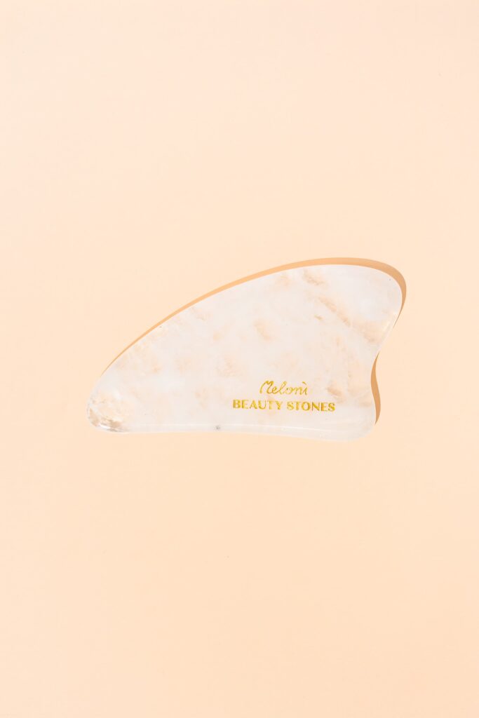 Gua Sha din Quartz Alb