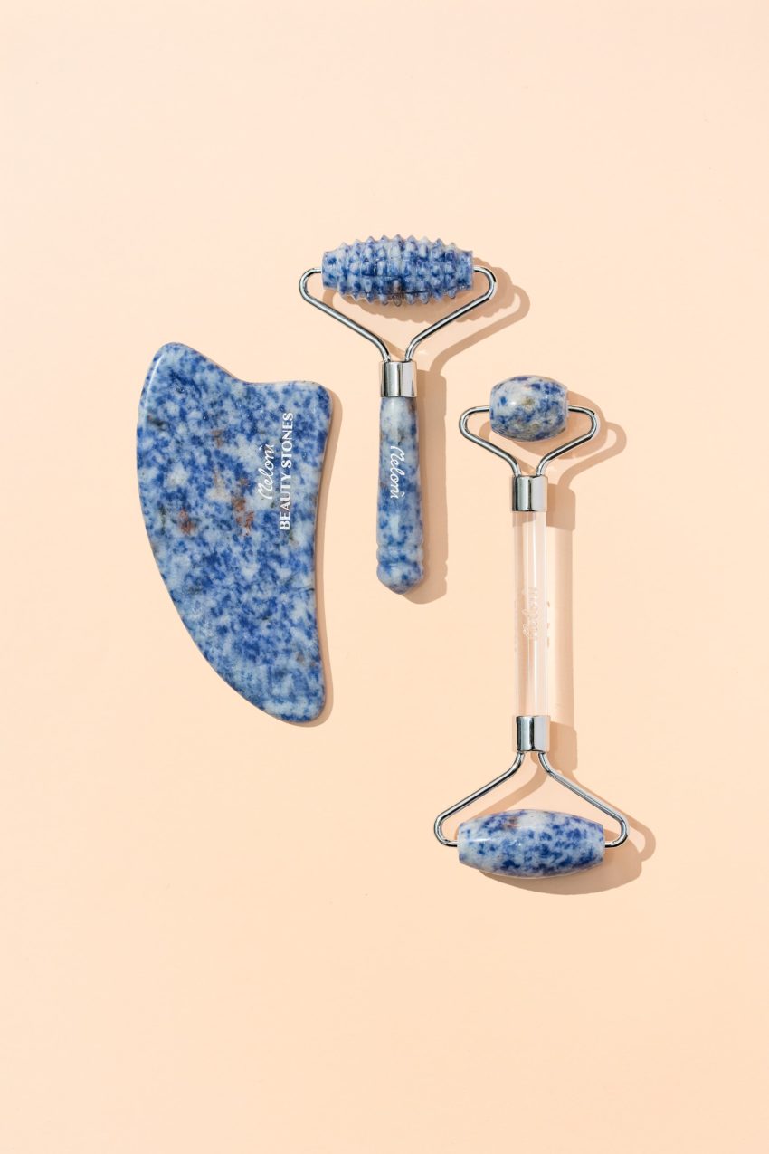 Gua Sha, Mini Roller Texturat, Roller Duo Sodalit