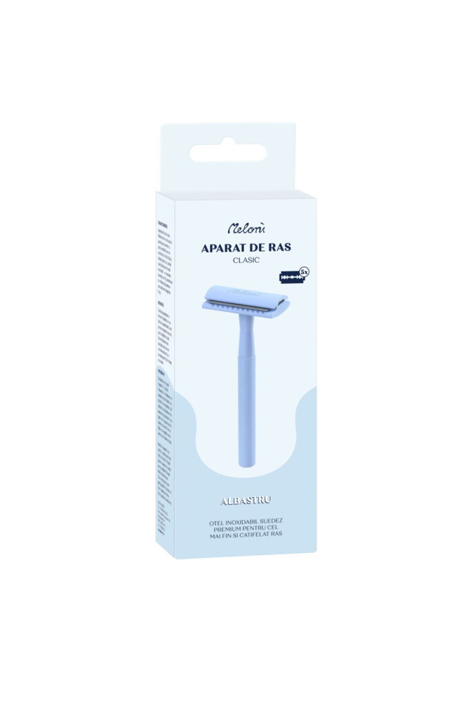 Aparat de ras clasic cu lama din inox cu rezerve - Meloni