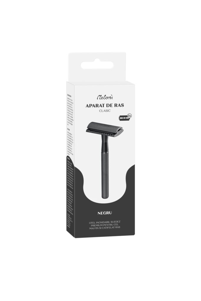 Aparat de ras clasic cu lama din inox cu rezerve - Meloni